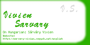 vivien sarvary business card